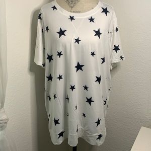Star Printed Jersey T Shirt